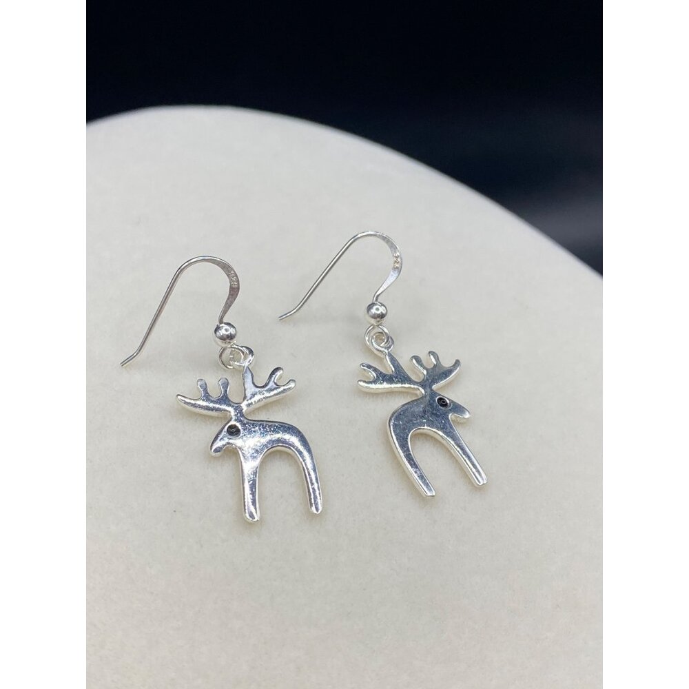 Petite moose 925 earrings - Picture 2 of 5